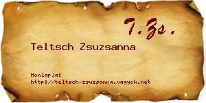 Teltsch Zsuzsanna névjegykártya